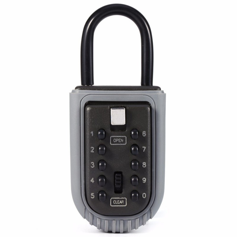 NUZAMAS Realtor Key Lock Box Safe Lockbox 10-Digit Push Button