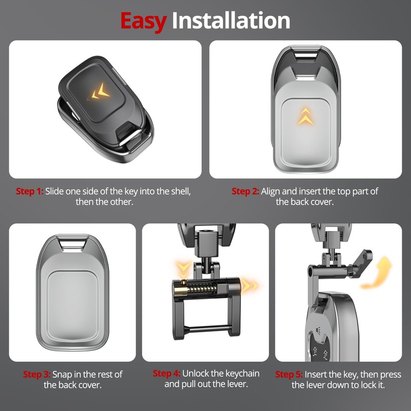 For Chevy GMC Key Fob Cover with Keychain.Compatible with 2023