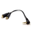kenable 3.5mm Right Angle Stereo Jack Audio Splitter Adapter Cable