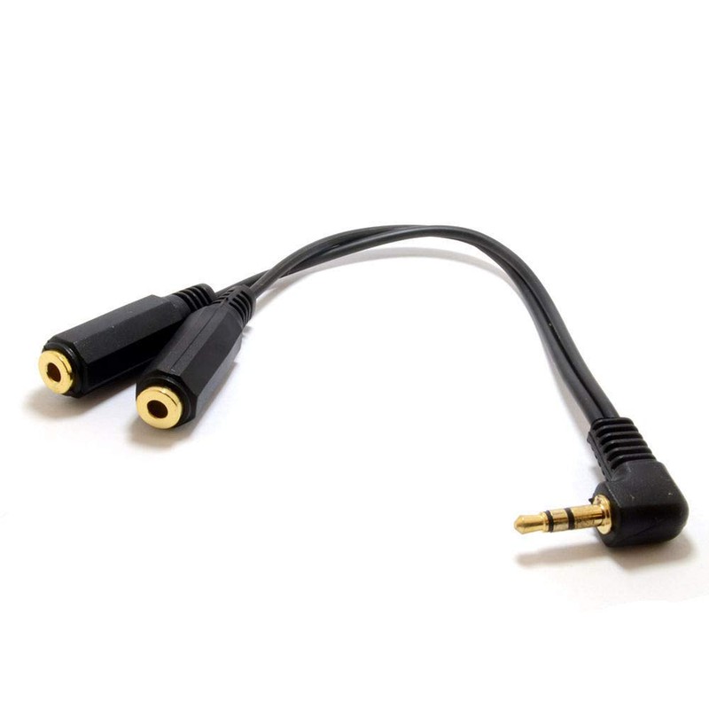 kenable 3.5mm Right Angle Stereo Jack Audio Splitter Adapter Cable