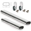 HOME CENTRE 300mm Oval Chrome Wardrobe Rail 30mm Clothes Hanging
