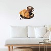 Extra Large 460mm 'Coffee and Croissant ' Permanent Sticker Decal