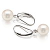 PAVOI Sterling Silver Simulated Shell Pearl Earrings Leverback Dangle Studs