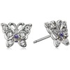 ANNA SUI SAMA1348 Butterfly Motif Earrings, Titanium Glass