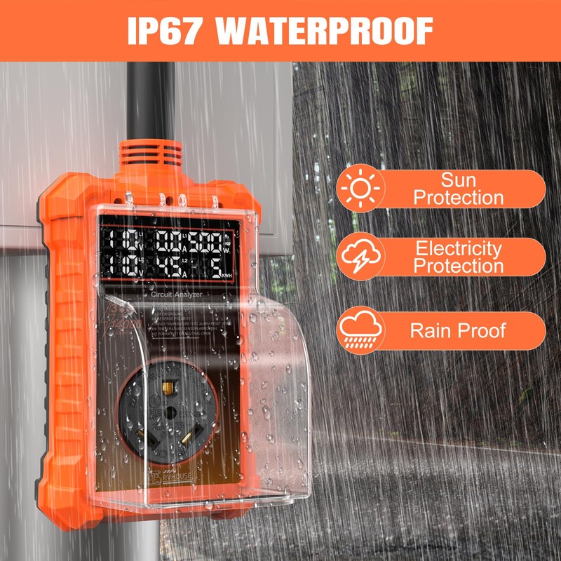50 Amp RV Surge Protector 16,000J with Smart LED Display