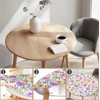 Yesad - Mantel ajustable redondo de flores de primavera con