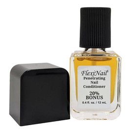 FlexiNail Double Size Bottle with Cuticle Conditioner Vial to repair and then maintain weak and peeling or brittle and splitting nails