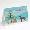 Mexican Hairless Dog Xolo Christmas Tree Greeting Cards and Envelopes