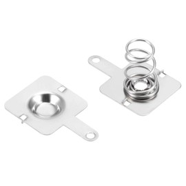 uxcell 20 Pairs AA Battery Positive Negative Conversion Spring Contact Nickeling Plate 12mmx12mmx0.3mm