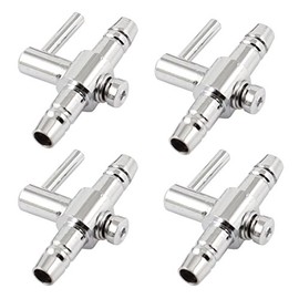 Sourcingmap Aquarium Air Flow Control Lever Pump Double Way Valve, 4 Pieces