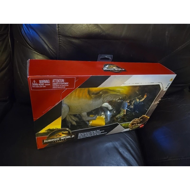 Mattel Jurassic World Rebirth Spinosaurus Danger Set, Mattel Exclusive, New