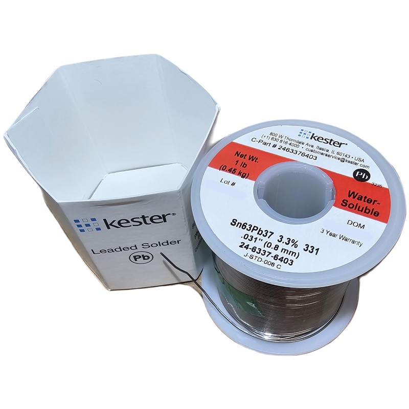 Kester 331 Organic Core Solder 63/37 .031 1 lb. Spool