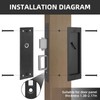 Modern Pocket Door Hardware - Privacy Lock with Finger Flush