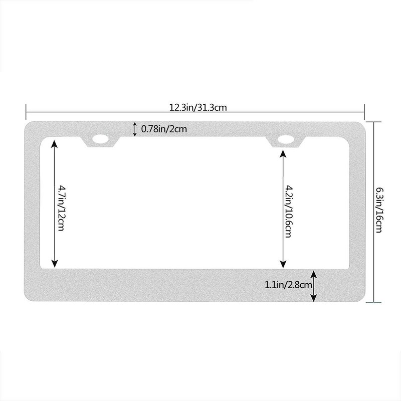 Thin Blue Line Flag License Plate Covers Chrome Blue Lives