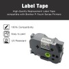 BROVACS 1 Pack White on Clear Laminated Label Tape Compatible