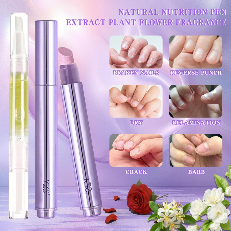 3 PCS Nutrition Oil Pen, Cuticle Oil Pens for Nails,