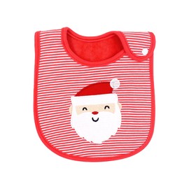 Doukesh Christmas Baby Bib, Christmas Bib Baby, Christmas Cotton Bib Baby, Washable Bib, Christmas Baby Bib, for Baby, D, red