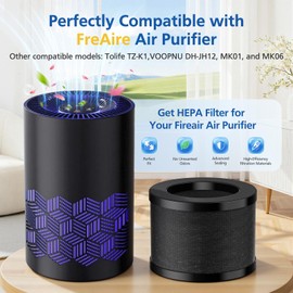 3 Pack TZ-K1 Replacement Filter Compatible with ToLife TZ-K1 Air Puri-fier, FreAire KN6391, MK01 MK06 Air Purifiers And VOOPNU DH-JH12 Air Purifier, Efficienct 3-in-1 DH-JH12 Filter