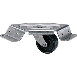 Corner Casters Set of 4 Heavy Duty Wheels - Black Phenolic Thermo Plastic Wheels w/ Steel Bracket – Pneumatic Caster Wheels for Furniture Cabinet, Trolley, & More – Easy to Install Swivel Casters