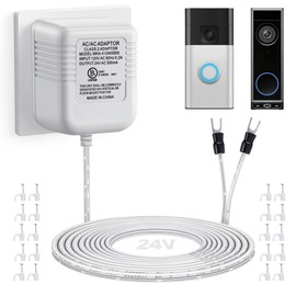 Gulfmew AC 24V Doorbell Transformer, 16.4 FT C Wire Doorbell Transformer