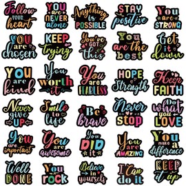 Copkim 30 Pcs Motivational Refrigerator Magnets with Inspirational Sayings Funny Inspirational Magnets for Locker Fridge Encouragement Gifts