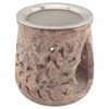 Handmade Indian Soapstone Rose Marbled Incense Burner - Jamal Design