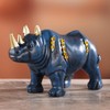 Resin Rhinoceros Statue Wildlife Rino Animal Figurine Collectible Gift Home