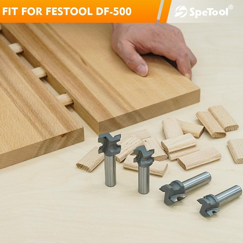 SpeTool Carbide Router Bit 1/2 Shank Compatible with Festool Domino