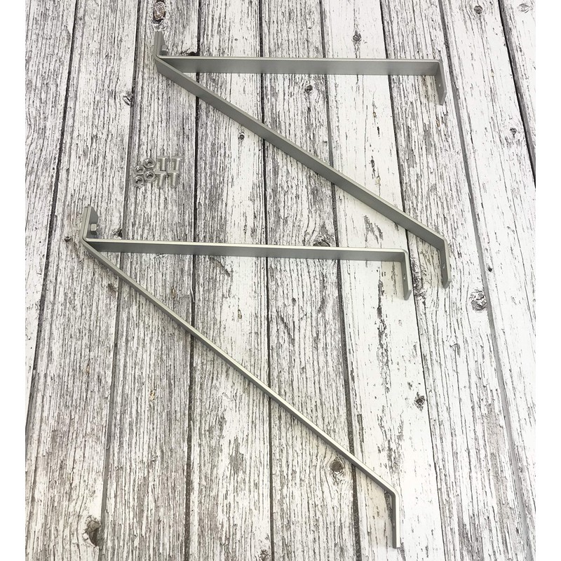 Pair of Aluminium Greenhouse Shelving Brackets (27cm)