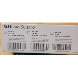 Henry Schein Wound CLOSURE strips 1/2 X 4 Inch. Quantity 60