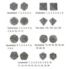 mookaitedecor 7-Piece Crystal Polyhedral DND Dice Set, Polished Tumbled Stones