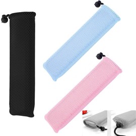 DraCra 4 Pack Travel Tableware Carrying Bag Pouch Portable Cutlery Case Protective Sleeve for Silverware Storage Box Flatware Set Utensil Holder Straws Fork Spoon Chopsticks Brush Picnic Park