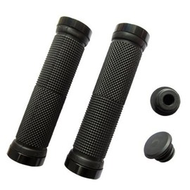 Accessotech Double Lock On Locking Handlebar Grips Cycle Bicycle MTB Mountain Bike BMX Sport Black