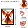 Pursuestar Wooden Laser-Cut Flame Lucifer Demon Fallen Angel Wall Decor