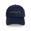 CafePress Candy Cane Border Unique Adjustable Baseball Hat Navy