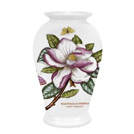 Portmeirion Home & Gifts BGHA58050 Canton Vase Magnolia, Ceramic, Moonstone, Rose Quartz, Aquamarine, Amethyst, 20.3 cm