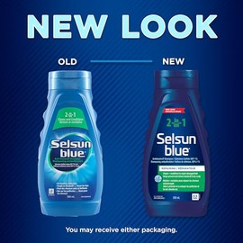 Selsun Blue Selsun Blue 2-In-1 Anti-Dandruff Shampoo and Conditioner, 300mL, Helps Control Dandruff, Itching and Flaking, Cleans and Conditions in One Step Application