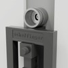 Scheffinger EM3plus two-handed lock, silver, additional security for burglary protection,