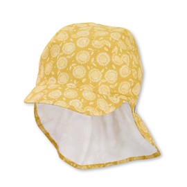 Sterntaler Girls' Peaked Cap with Neck Protection, yellow