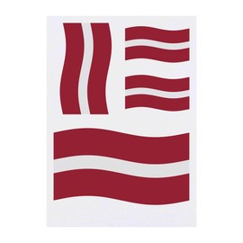 4 x 'Waving Latvian Flag' Temporary Tattoos - Water Resistant, Skin-Safe, Non-Toxic Transfers, Mixed Sizes (TO00068748)
