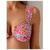 SOLY HUX Women's Floral Print Swimsuit V Wire High Waisted