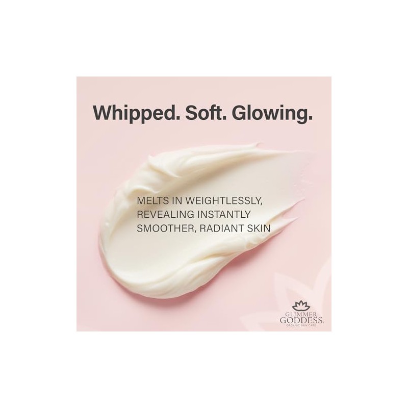 Glimmer Goddess Manteca corporal orgánica de 8 oz (coco y