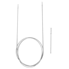 HARFINGTON Circular Knitting Needles 39.37" Stainless Steel US 0/2.0mm Knitting Needles 5.51" Short with Large Eye Sewing for Fast Knitting Sweater Sleeves