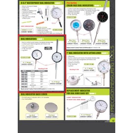 HHIP 4400-1100 Pro Series AGD Group 2" Dial Indicator, 0005" Graduation, 0-100 Reading, 0-1" Range