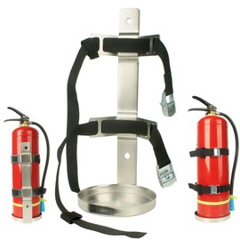 Fire Extinguisher Mount,Stainless Steel,Wall Hanging Bracket,Fire Extinguisher Holder for Home, Car, RV, Truck, for 5-Pound Fire Extinguisher