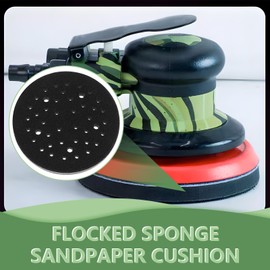 eMagTech 2Pcs Hook and Loop Soft Sponge Interface Pad 125mm 5" Sanding Pad Replacement Part 12mm Thick 44 Hole Suitable for Rotary Tools Grinder