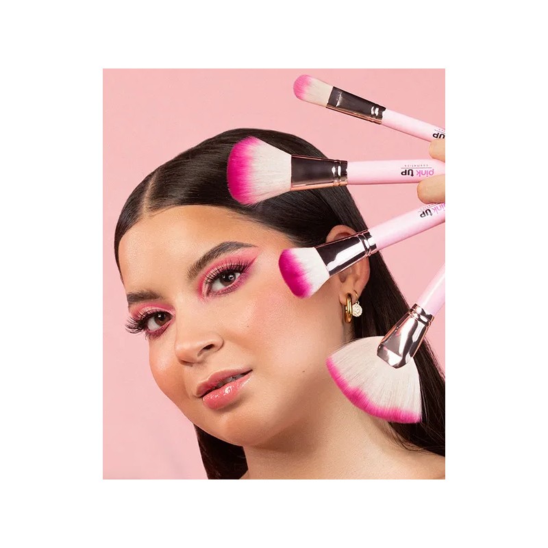 Pink Up, Brocha De Ojos Para Difuminar, Cerdas Suaves, Pk24