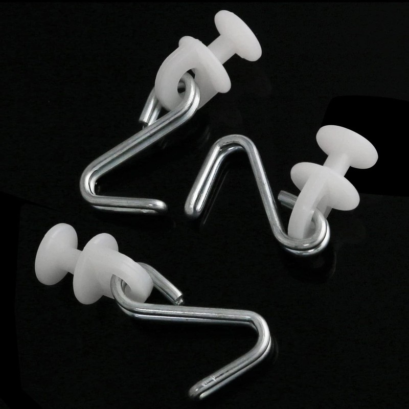 Curtain Carriers Glide ZZLZX 12 Sets Button Carrier Sliders with