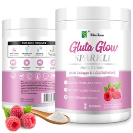 FARWIX Multi Collagen&L-Glutathione Powder–Hydrolyzed Peptides with Vitamin C&Biotin–Supports Skin Brightness, Hydration&Natural Glow–30 Servings