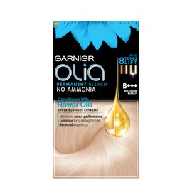 Garnier Olia Permanent Hair Dye, Up to 100% Grey Hair Coverage, No Ammonia, 60% Oils, B+++ Maximum Bleach Blonde No Ammonia Hair Dye